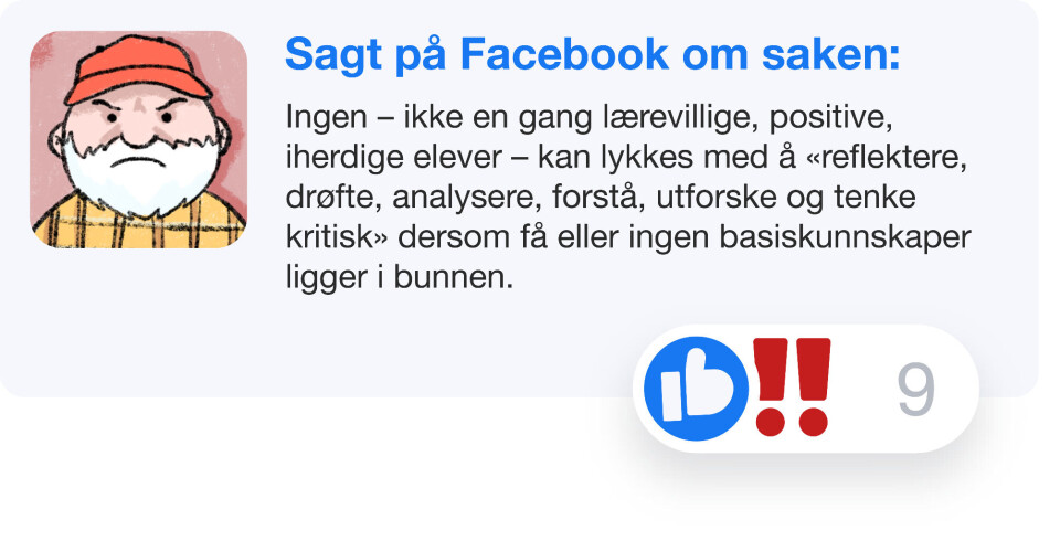 Kunnskapsmålene i læreplanen er få - og diffuse